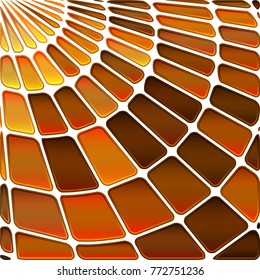 abstract vector stained-glass mosaic background - orange and brown