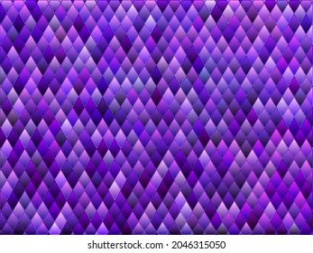 abstract vector stained-glass rhombus mosaic background - purple and violet
