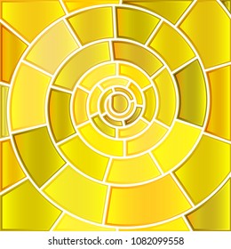 abstract vector stained-glass spiral mosaic background