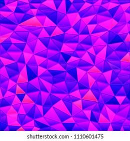 abstract vector stained-glass triangle mosaic background - purple and violet