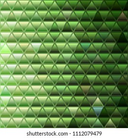 abstract vector stained-glass triangle mosaic background - bright green