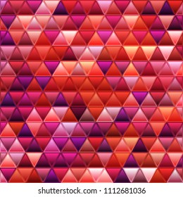 abstract vector stained-glass triangle mosaic background - red and purple