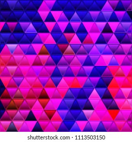 abstract vector stained-glass triangle mosaic background - purple and violet