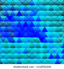 abstract vector stained-glass triangle mosaic background - blue