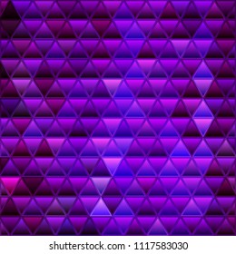 abstract vector stained-glass triangle mosaic background - purple and violet