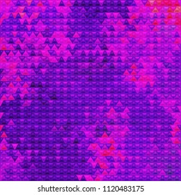 abstract vector stained-glass triangle mosaic background - purple and violet