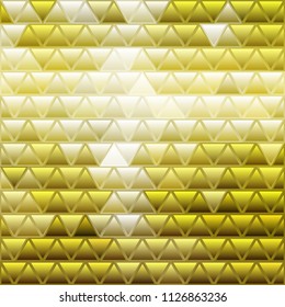 abstract vector stained-glass triangle mosaic background - yellow