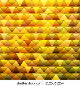 abstract vector stained-glass triangle mosaic background - yellow