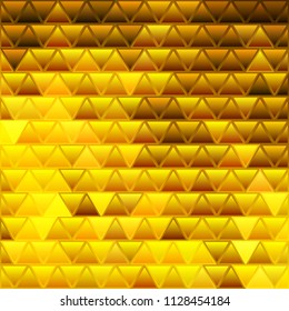 abstract vector stained-glass triangle mosaic background - yellow