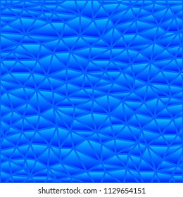 abstract vector stained-glass triangle mosaic background - blue