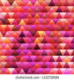 abstract vector stained-glass triangle mosaic background - purple