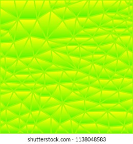 abstract vector stained-glass triangle mosaic background - green and yellow