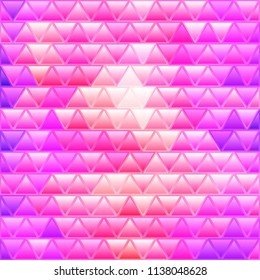 abstract vector stained-glass triangle mosaic background - purple and violet