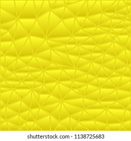 abstract vector stained-glass triangle mosaic background - yellow
