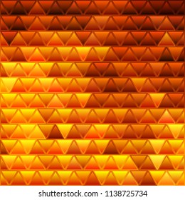 abstract vector stained-glass triangle mosaic background - orange and yellow