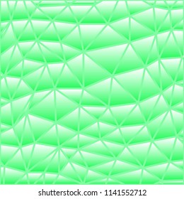 abstract vector stained-glass triangle mosaic background - green