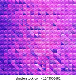 abstract vector stained-glass triangle mosaic background - purple and violet