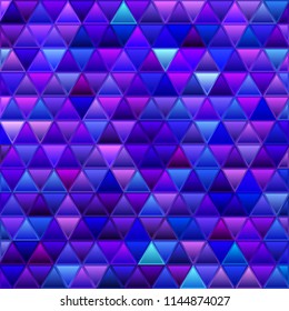 abstract vector stained-glass triangle mosaic background - blue and violet