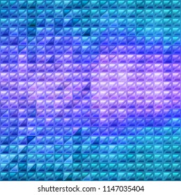 abstract vector stained-glass triangle mosaic background - blue and violet