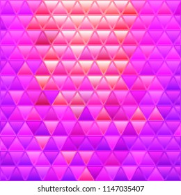 abstract vector stained-glass triangle mosaic background - purple and red