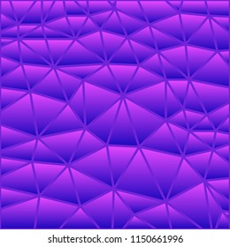 abstract vector stained-glass triangle mosaic background - purple and violet