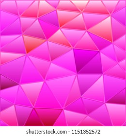 abstract vector stained-glass triangle mosaic background - purple and violet