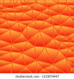 abstract vector stained-glass triangle mosaic background - red and orange