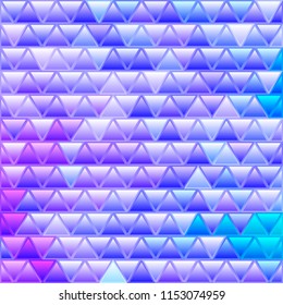 abstract vector stained-glass triangle mosaic background - blue and violet