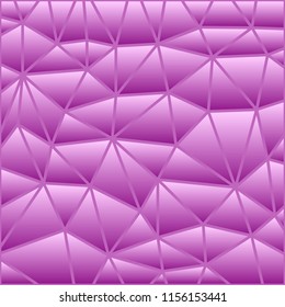 abstract vector stained-glass triangle mosaic background - purple and violet