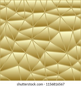 abstract vector stained-glass triangle mosaic background - brown