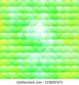 abstract vector stained-glass triangle mosaic background - green and yellow