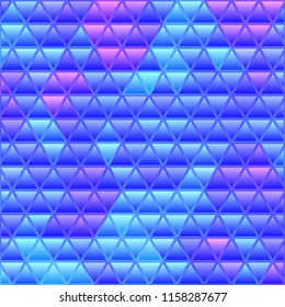 abstract vector stained-glass triangle mosaic background - blue and violet