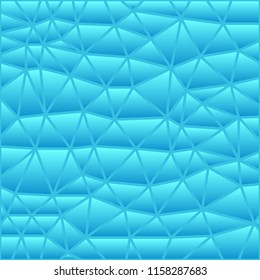 abstract vector stained-glass triangle mosaic background - blue