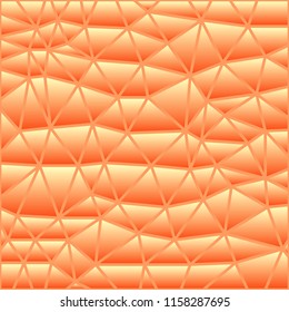abstract vector stained-glass triangle mosaic background - orange