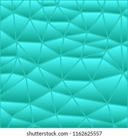 abstract vector stained-glass triangle mosaic background - light blue