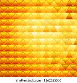 abstract vector stained-glass triangle mosaic background - orange and yellow