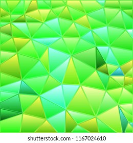 abstract vector stained-glass triangle mosaic background - green and yellow
