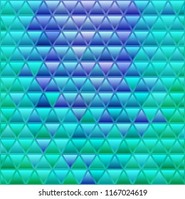 abstract vector stained-glass triangle mosaic background - green and blue