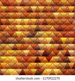 abstract vector stained-glass triangle mosaic background - orange and yellow