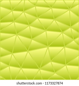 abstract vector stained-glass triangle mosaic background - green and yellow