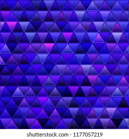 abstract vector stained-glass triangle mosaic background - dark blue