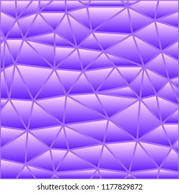 abstract vector stained-glass triangle mosaic background - purple and violet