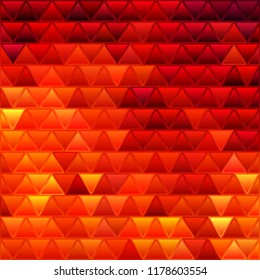 abstract vector stained-glass triangle mosaic background - red and orange