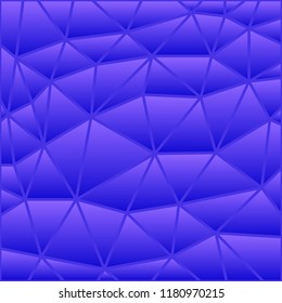 abstract vector stained-glass triangle mosaic background - blue and violet