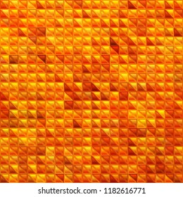 abstract vector stained-glass triangle mosaic background - red and orange