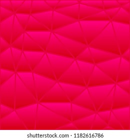 abstract vector stained-glass triangle mosaic background - red