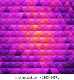 abstract vector stained-glass triangle mosaic background - purple and violet