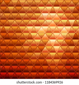 abstract vector stained-glass triangle mosaic background - red and orange