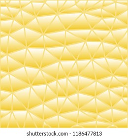 abstract vector stained-glass triangle mosaic background - light yellow