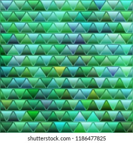 abstract vector stained-glass triangle mosaic background - green and blue